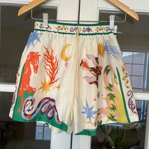 Colorful Wide-Leg Shorts